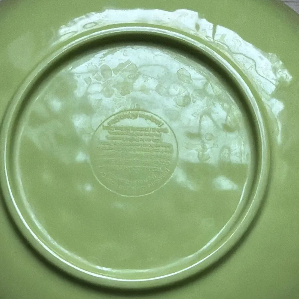 Set Of 4 Williams Sonoma 8” Green Crackle Rustic Melamine Bowls